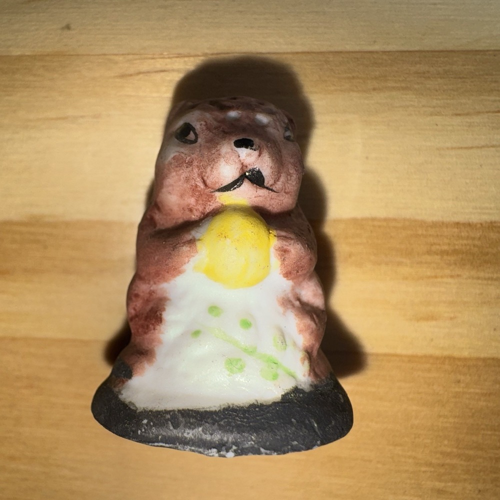 Franklin Mint Ceramic Thimble Friends Of Forest Squirrel 1982